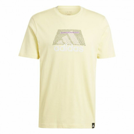 Lühikeste varrukatega T-särk, meeste Adidas Codes Bos Graphic Kollane - XL