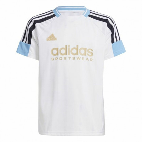 Child's Short Sleeve T-Shirt Adidas Nations White - 15-16 Years