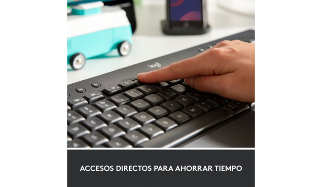 Wireless Keyboard Logitech Black Spanish Qwerty