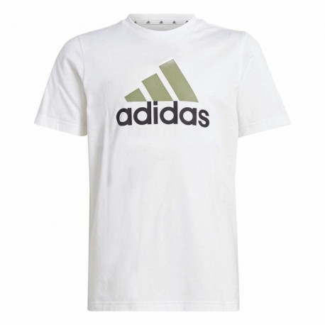 Lühikeste varrukatega T-särk, meeste ja naiste Adidas Essentials Valge - 15-16 aastat