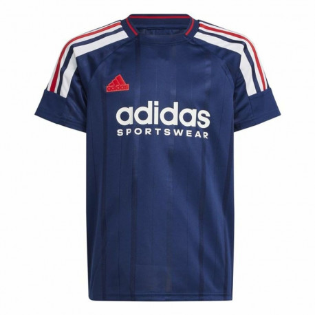 Unisex Short Sleeve T-Shirt Adidas Tiro Nations Pack Blue - 7-8 Years