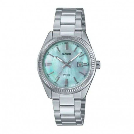 Meeste Kell Casio LADY DATE - AQUA GREEN Hõbedane