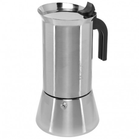 Italian Coffee Pot Bialetti Silver Wood Stainless steel
