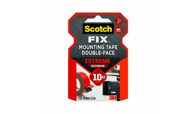 Kahepoolne Kleeplint Scotch 19 mm x 1,5 m Must Punane Hall