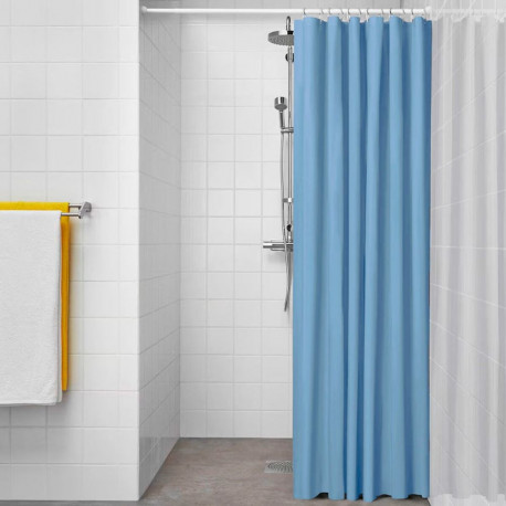 Duššikardin Exma basic azul Sinine PVC 180 x 180 cm