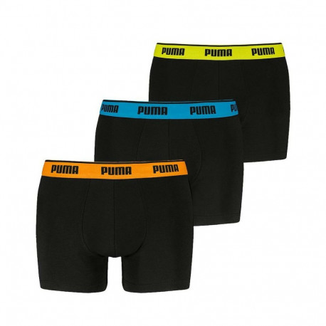 Men's Boxer Shorts Puma 701234187 006 Black 3 Units - L