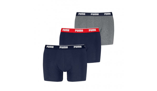 Men's Boxer Shorts Puma 701234187 005 Grey 3 Units - L