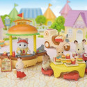 Dolls House Accessories Sylvanian Families Puesto de hamburguesas - Papa Latte Cat y Scooter 30 Piec