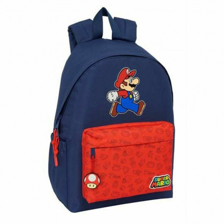 School Bag Super Mario Trick Red Dark blue 31 x 43 x 13 cm