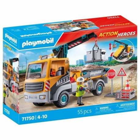 Kraanaga veoauto Playmobil 71750 Sinine