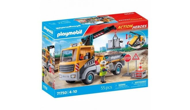 Kraanaga veoauto Playmobil 71750 Sinine