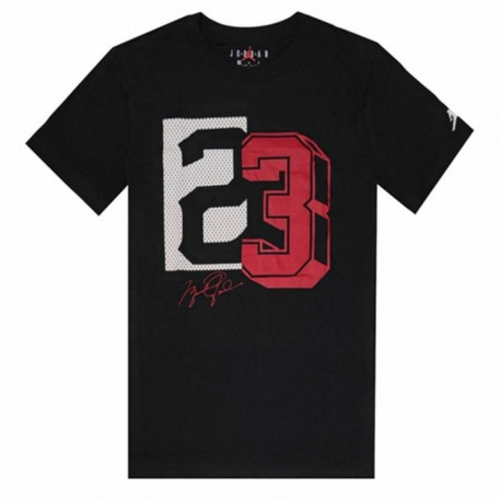 Child's Short Sleeve T-Shirt Jordan Jdb Jm 23 Mesh Ss Black - 10-12 Years
