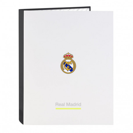 Ring binder Real Madrid C.F. White A4 26.5 x 33 x 4 cm