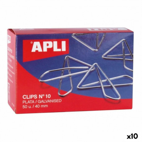 Clips Apli MARIPOSA Nº 10 Silver 40 mm (10 Units)