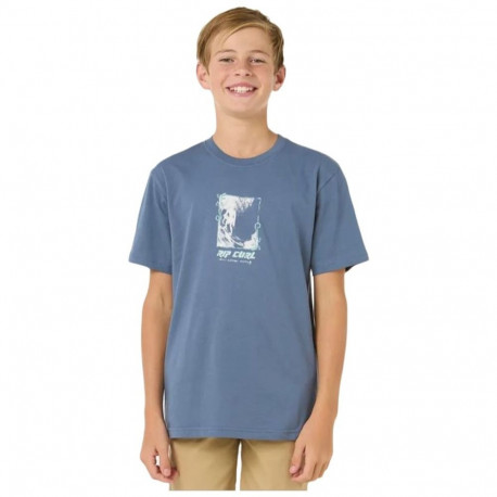 Child's Short Sleeve T-Shirt Rip Curl Raw Energy Frame Tee - 8 Years