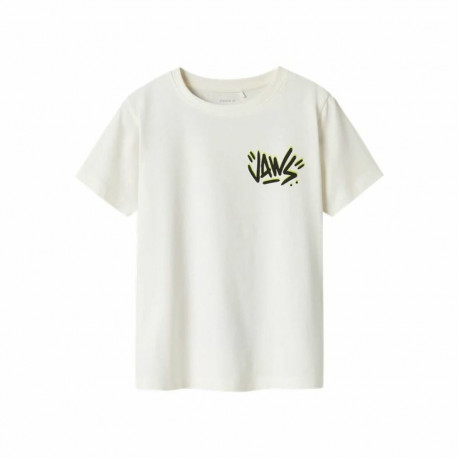 Child's Short Sleeve T-Shirt Name It Nkmmakai Jaws Nreg Box Sky - 7-8 Years