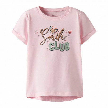 Child's Short Sleeve T-Shirt Name It Nmfvix Pink - 3 Years