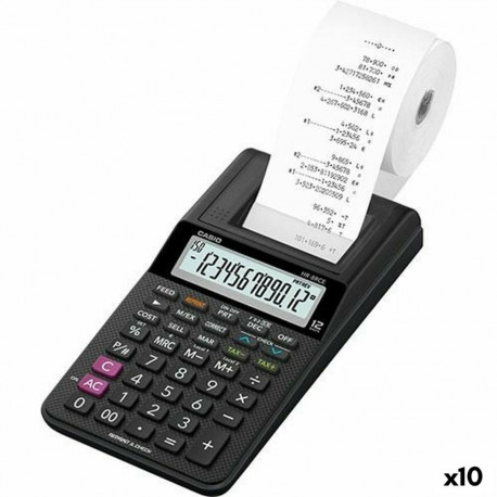 Printer calculator Casio HR-8RCE Black (10 Units)