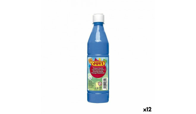 Tempera Jovi Cyan 500 ml (12 Units)