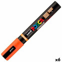 Marker BRUSH POSCA PC-5BR Oranž (6 Ühikut)
