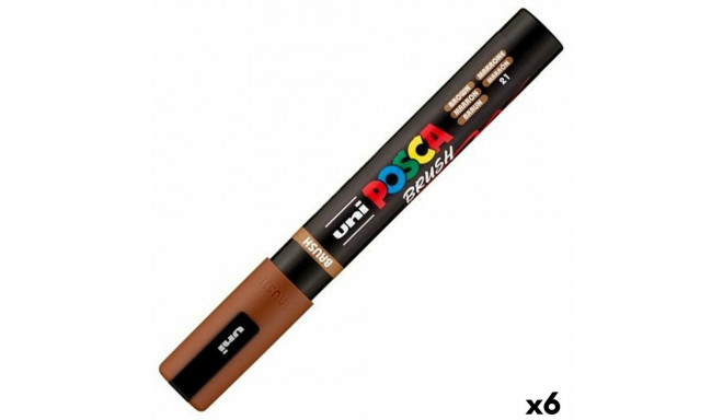 Marker BRUSH POSCA PC-5BR Pruun (6 Ühikut)