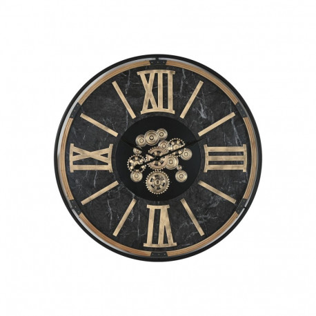 Wall Clock Home ESPRIT Black Golden Metal Crystal 127 X 9 X 127 cm