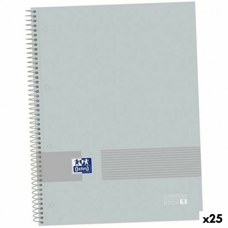 Set of exercise books Oxford &YOU EUROPEANBOOK Grey A4+ 80 Sheets 5 Pieces (25 Units)
