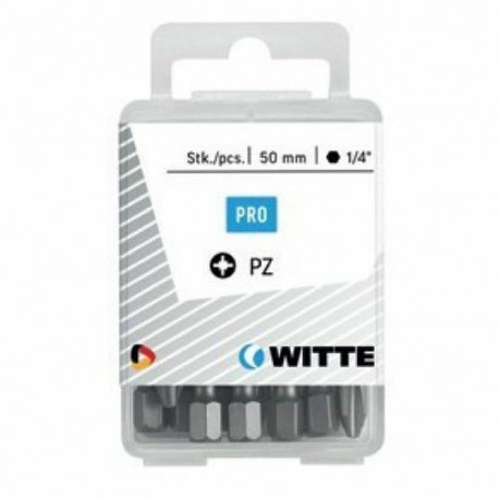 Bit set WITTE Pozidriv PZ1 10 Units 10 Pieces