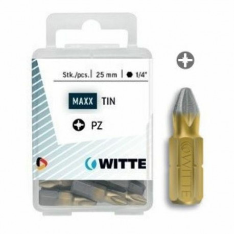 Bit set WITTE PZ 2 DIAMOND Pozidriv PZ2 5 Units