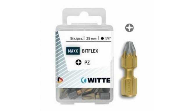 Bit set WITTE PZ 2 DIAMOND FLEX Pozidriv PZ2 5 Units