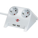 2-socket plugboard without power switch Brennenstuhl 1153520222 3600 W USB x 2 Tablecloth (1,8 m)