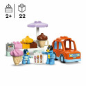 Konstruktsioon komplekt Lego Duplo 10458 Ice Cream Trip with Bluey 22 Tükid, osad