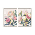 Canvas Home ESPRIT Green Pink Flowers Shabby Chic 75 x 4 x 100 cm (2 Units) Canvas Home ESPRIT Green Pink Flowers Shabby Chic 75 x 4 x 100 cm (2 Units)