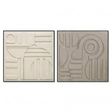 Kangas Home ESPRIT Pruun Beež Kaasaegne Linna 102 x 4,5 x 102 cm (2 Ühikut)