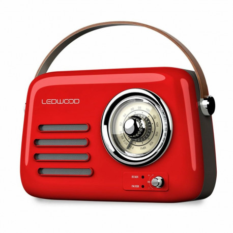 Transistorraadio Ledwood ALMA RED Punane 30 W