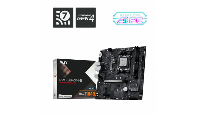 Emaplaat MSI PRO B840M-B AMD AM5 AMD