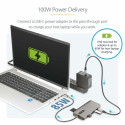 USB-jaotur Startech 154B-USBC-MULTIPORT Hall 100 W