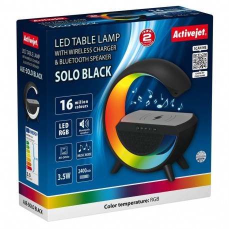 Desk lamp Activejet AJE-SOLO RGB Black Black Multicolour Plastic 2,8 x 43,5 x 8 cm