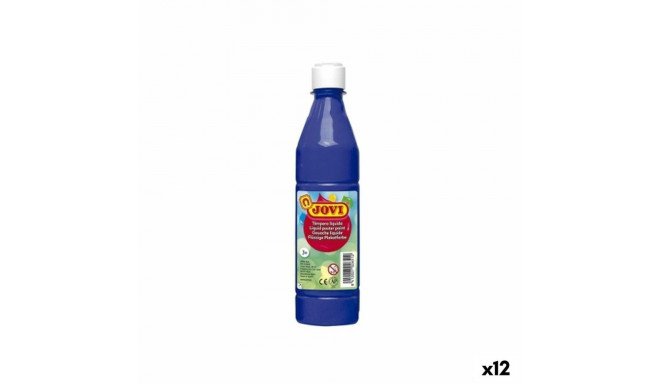 Tempera Jovi Dark blue 500 ml (12 Units)
