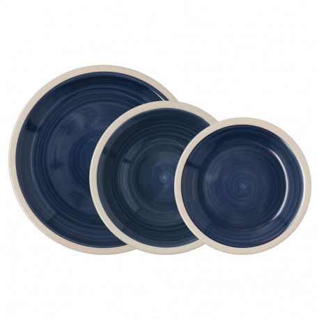 Tableware Quid Baltic Blue Ceramic 18 Pieces