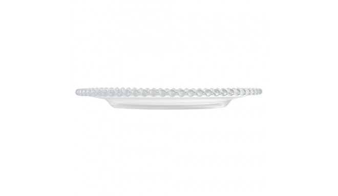 Lame taldrik Home ESPRIT Läbipaistev Kristall 27 X 27 X 2,6 CM