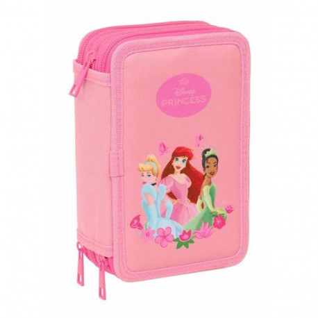 Triple Pencil Case Disney Princess Pink 12,5 x 19,5 x 5,5 cm 37 Pieces