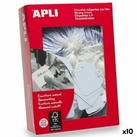 Hang tags Apli Valge 7 x 19 mm 1000 Tükid, osad (10 Ühikut)