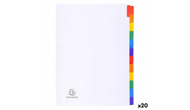 Seperators Exacompta White A4 (20 Units)