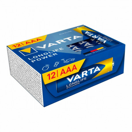 Patareid Varta longlife power cube aaa - lr03 1,5 V AAA LR03 (12 Ühikut) (12 Tükid, osad)