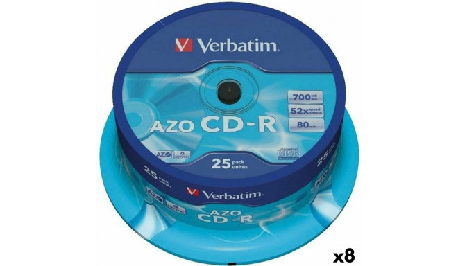 CD-R Verbatim Azo 700 MB 52x 25 Tükid, osad (8 Ühikut)