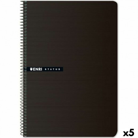 Book of Rings ENRI STATUS Black Quarto 100 Sheets (5 Units)