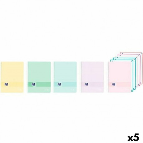 Book of Rings Oxford EUROPEANBOOK 5 LIVE&GO Multicolour A4 120 Sheets (5 Units)