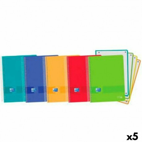 Book of Rings Oxford EUROPEANBOOK 4 LIVE&GO Multicolour A5+ 120 Sheets (5 Units)