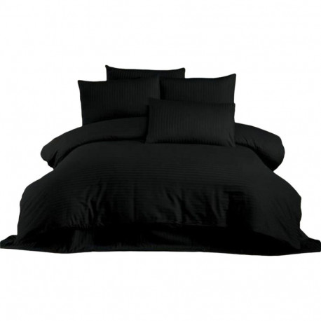 Duvet cover set Black Super king 3 Pieces